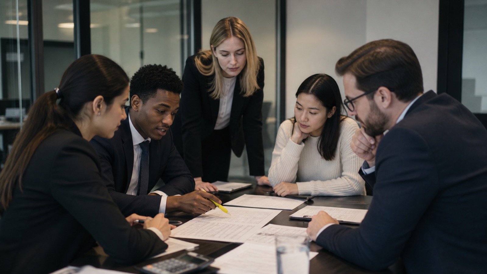Audit graduate reviewing financial statements with a UK accounting team