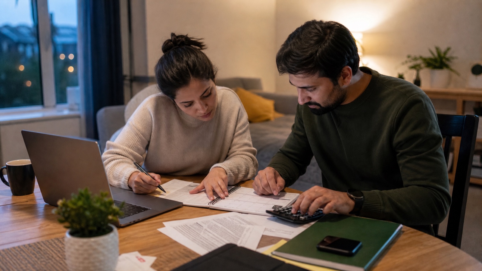 Couple reviewing medium-skilled Worker visa dependant eligibility