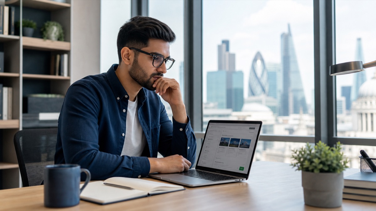Candidate researching UK sponsored jobs with sponsor licence data and job applications