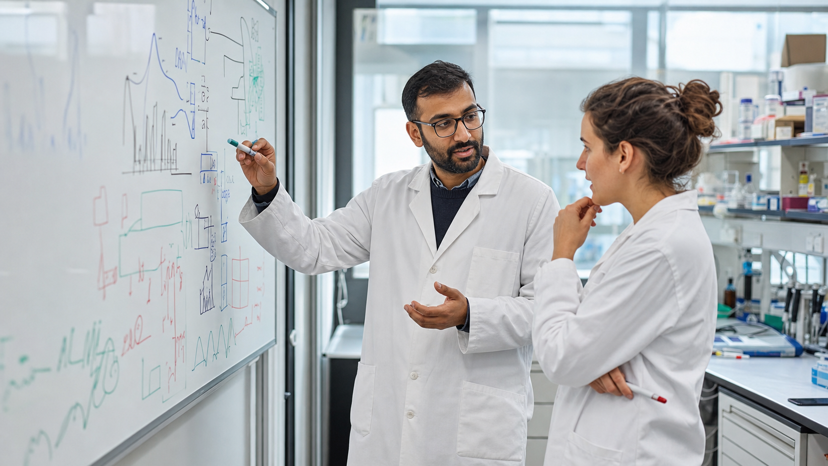 Academic researcher discussing a funded UK university project