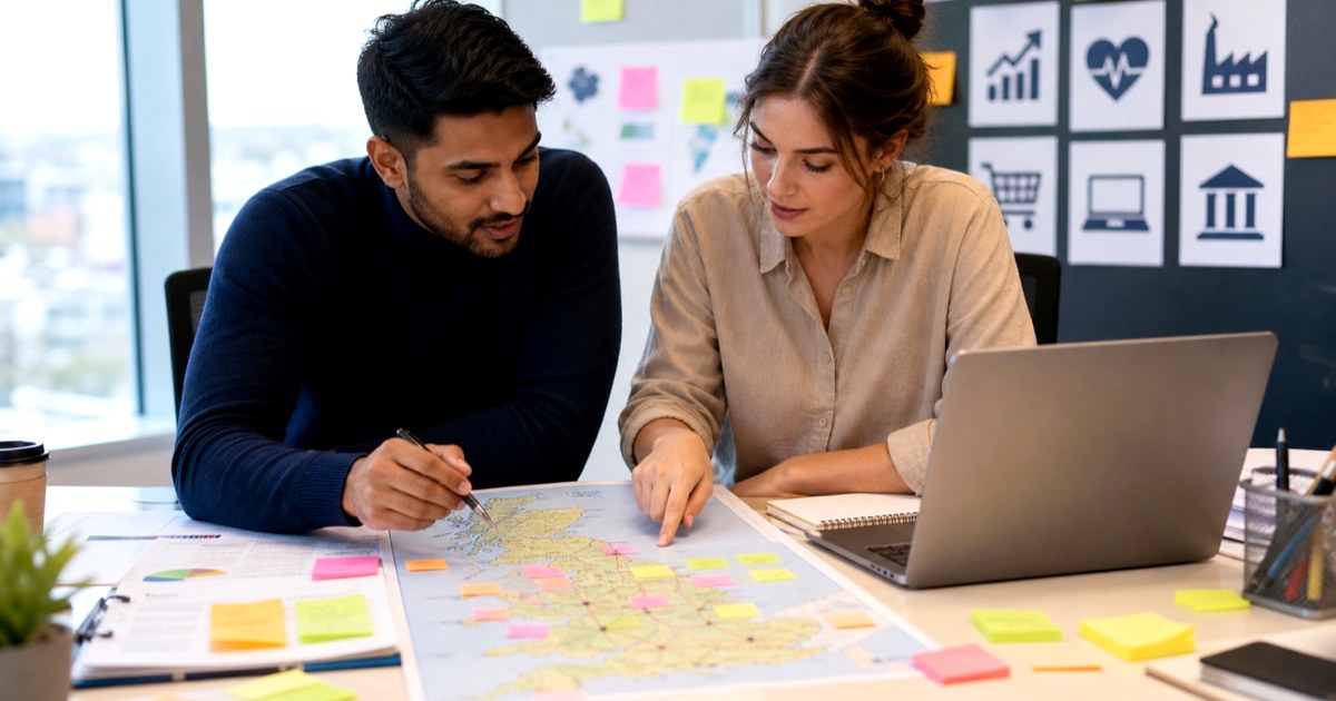 Researcher building a list of companies that sponsor work visas in the UK