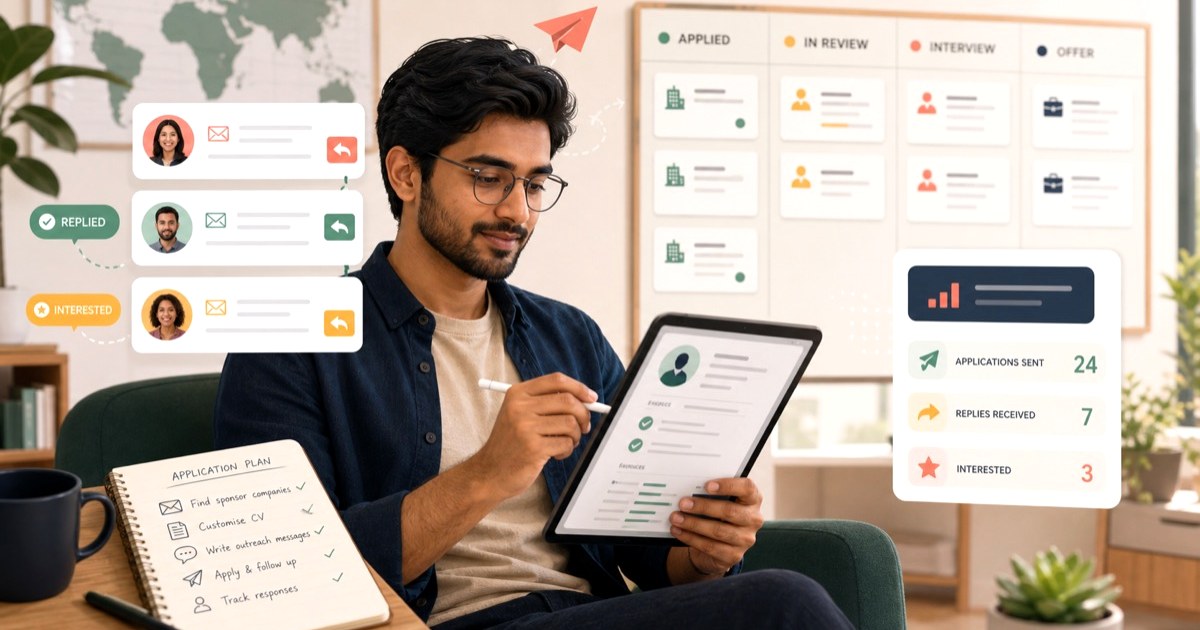 Candidate checking active UK sponsor companies and overseas hiring signals