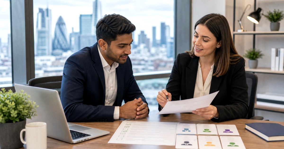 Delivery driver checking UK visa sponsorship job and employer details